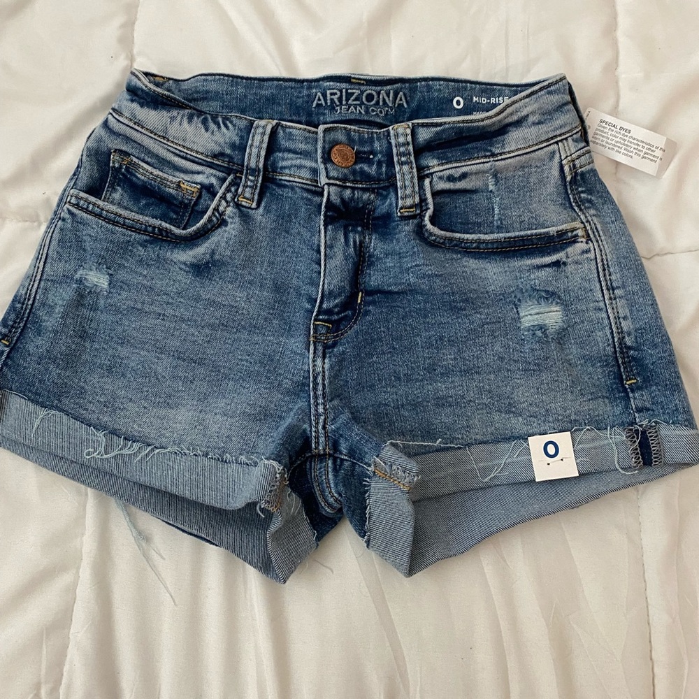 Arizona distressed denim shorts